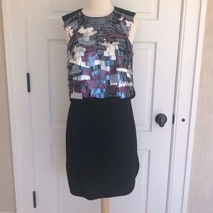 Tibi Black Sequins Dress 4